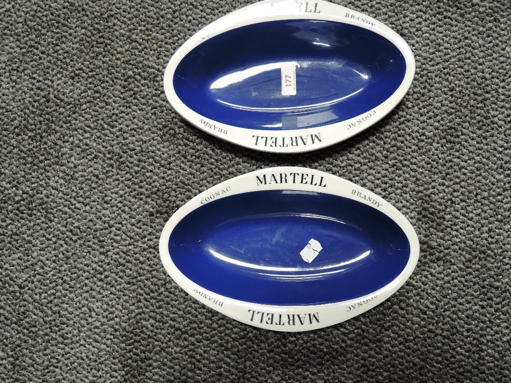 A pair of advertising dishes for Martell cognac brandy