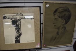 A selection of prints and original portrait sketch