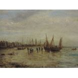 A pair of oil paintings, Grafton, coastal landscapes, indistinctly signed, and dated (18)91, each 21