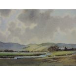 A watercolour, E J W Prior, Bela landscape, signed, 18 x 27cm, plus frame and glazed