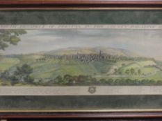 A re-print, The South Prospect of Preston, 25 x 72cm, plus frame and glazed