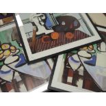 Three re-prints, after Picasso, inc Bust Bowl Palette, Dacs 1994, 62 x 48cm, plus frame and glazed