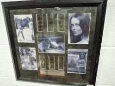 A framed photographic and film reel framed set for 007 James Bond Girls