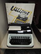 A vintage Lilliput typewriter