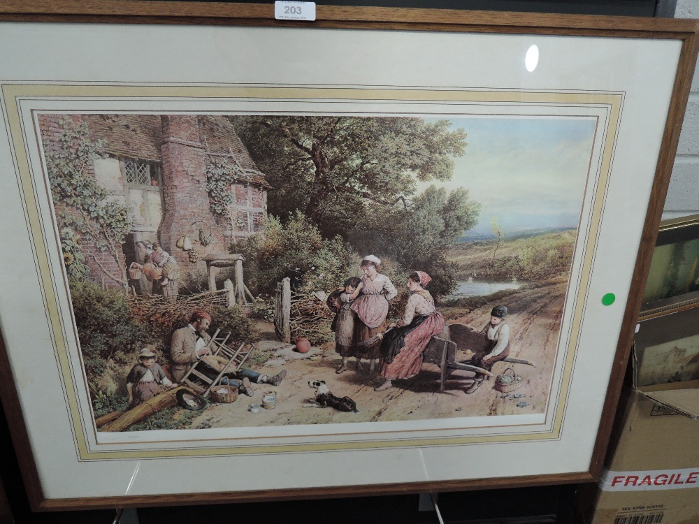 A print of cottage workers