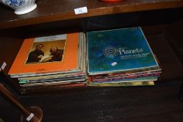 A collection of vinyl LP records of classical and concert interest.