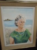 An original painting oil on canvas of a portrait