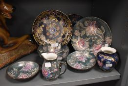 A mixed lot of hand painted Toyo porcelain plates,bowls and more.