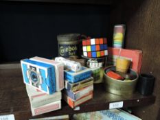 A selection of vintage games and playing cards.