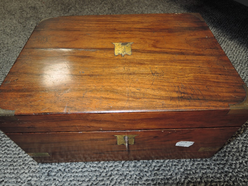 A mahogany cased writers compendium or slope