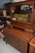 An Edwardian mahogany and inlaid dressing table