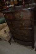 An early 20th Century Regency revival bow fronted chest of two over four drawers, nice quality,