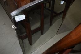 A vintage frameless wall mirror, width approx. 46cm