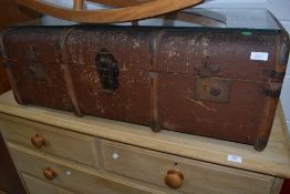 A vintage luggage trunk