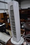 An unbranded electric tower fan