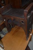 A Victorian Gothic oak stool