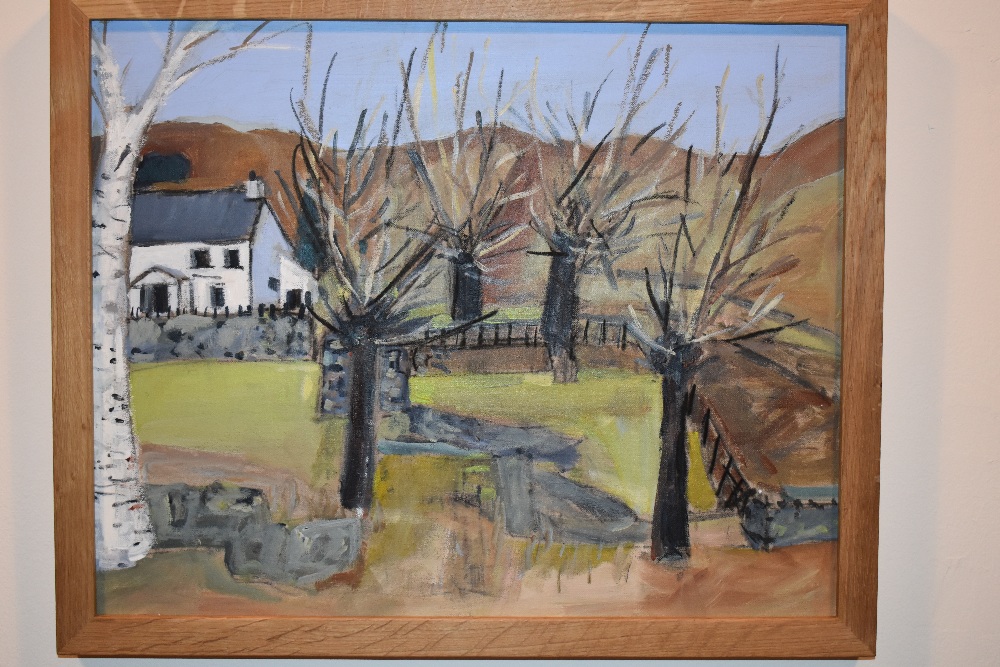 An acrylic painting Pollard Trees at Watendlath by Dorothy Ramsey. Signed - Image 2 of 3