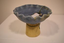 A piece of studio pottery by Roma Short Blue Fruit Bowl