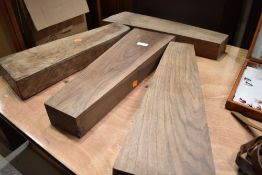 Four French Walnut gun stock blanks