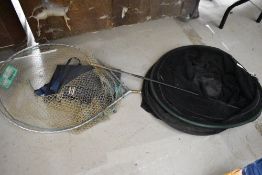 Two landing nets and a keep net