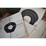 A selection of vintage paper riffle targets.