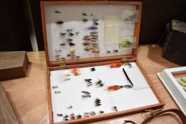 A selection of fly fishing flies and lures