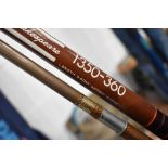 Two vintage fishing rods,Shakespeare and another 1350 360 3.6m