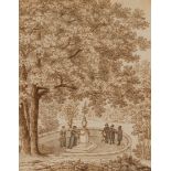 Ⓐ GERMAN SCHOOL (EARLY 19th CENTURY) MUSICIANS IN A WOODLAND GARDEN