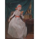 Ⓖ JOHN RAPHAEL SMITH (1751 - 1812) SEATED LADY READING A BOOK