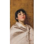 ATTRIBUTED TO LUIGI SERRA (1846 - 1888) GIRL IN A CLOAK