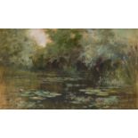 KEELEY HALSWELLE, ARSA (1832-1891) RIVER SCENE; POND WITH LILY PADS; A PAIR