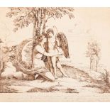 AFTER BARTOLOMEO PINELLI VENUS AND CUPID FROM VIRGIL'S AENEID