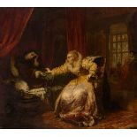 Ⓦ PHOEBUS LEVIN (1836-1908) THE COUNTESS OF NOTTINGHAM ON HER DEATH BED CONFESSING TO...