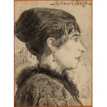 • ☐ PABLO TILLAC (1880-1969) PORTRAIT OF MADAME HOURDEBAIGT IN PROFILE