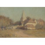 ☐ Ⓐ ALBERT ERNEST BROCKBANK, RBA, RCA (1862-1958) A COUNTRY CHURCH AT TWILIGHT