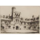 Ⓦ WILLIAM MONK (1863-1937) CHAMBER COURT, WINCHESTER COLLEGE & FIVE OTHER VIEWS OF WINCHESTER COLL..