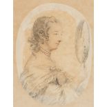 PENELOPE CARWARDINE (C.1730-1800) PORTRAIT OF A WOMAN LOOKING IN A MIRROR