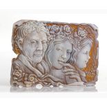 Sardonica shell carved cameo - Manifacture Guarracino, Torre del Greco