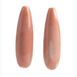 Tear drop shape Angel skin coral - Manifacture Guarracino, Torre del Greco