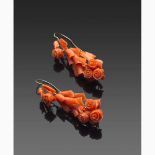 Sciacca coral earrings - Manifacture Ascione, Torre del Greco