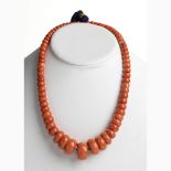 Cerasuolo coral necklace - Manifacture Guarracino, Torre del Greco