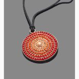 Cerasuolo and Mediterranean coral ECHO pendant - Manifacture Ascione, Torre del Greco