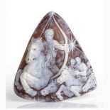 Sardonica shell carved cameo - Manifacture Guarracino, Torre del Greco