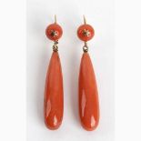 Mediterranean coral earrings