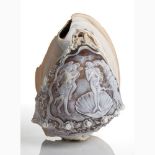 Sardonica shell carved cameo - Manifacture Guarracino, Torre del Greco