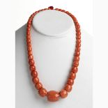 Cerasuolo coral necklace - Manifacture Guarracino, Torre del Greco