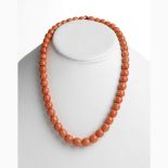 Cerasuolo coral necklace - Manifacture Guarracino, Torre del Greco