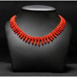 "Arrows" Mediterranean coral necklace - 1925, Manifacture Ascione, Torre del Greco