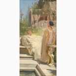 PIETRO VANNI Viterbo, 1845 - Rome, 1905-Handmaid at the fountain