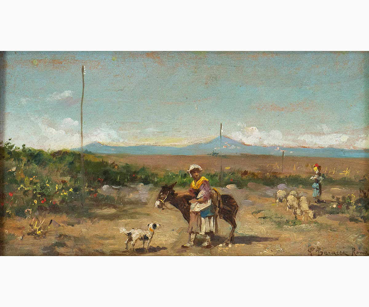 PIETRO BARUCCI Rome, 1845 - 1917-Country landscape